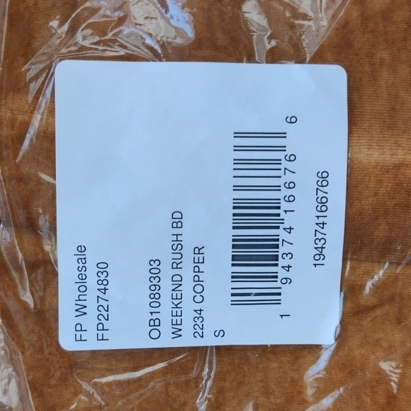 NEW Free People Weekend Rush Copper Top Small - Picture 5 of 7